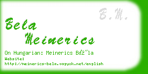 bela meinerics business card